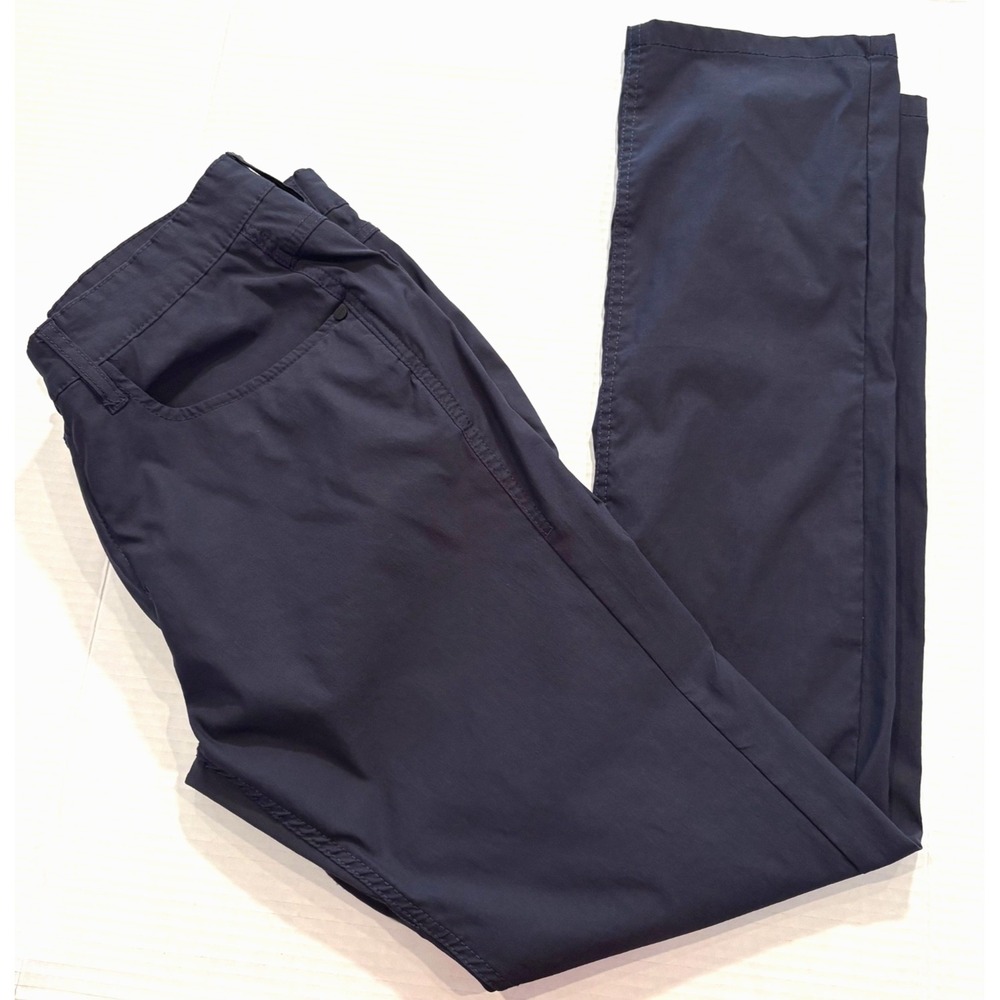 Kenneth Cole New York Men Pants Navy Blue Size 32x32 Slim Fit Nylon Blend EUC!!